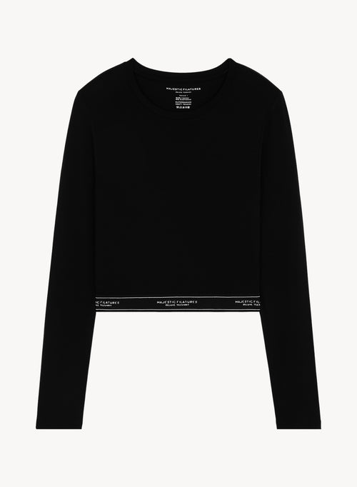 Viscose and elastane T-shirt - MAJESTIC FILATURES