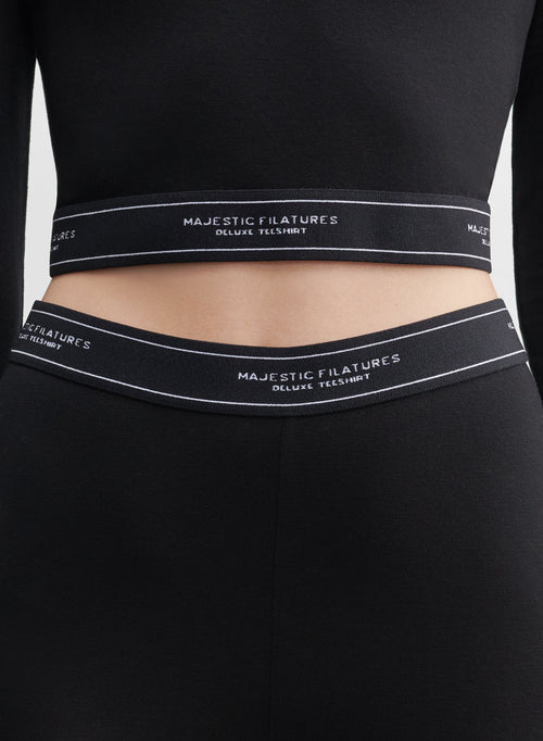 Viscose and elastane T-shirt - MAJESTIC FILATURES