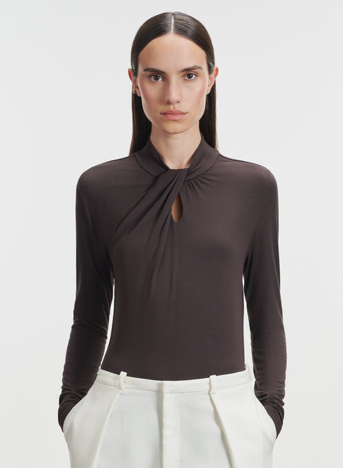 Viscose and elastane T-shirt - MAJESTIC FILATURES