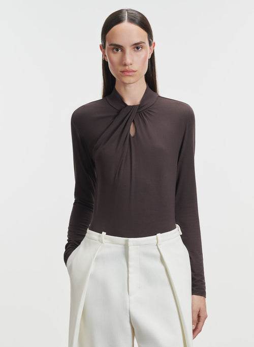 Viscose and elastane T-shirt - MAJESTIC FILATURES