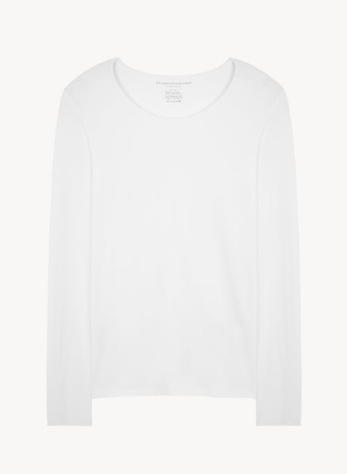 Viscose and elastane T-shirt - MAJESTIC FILATURES