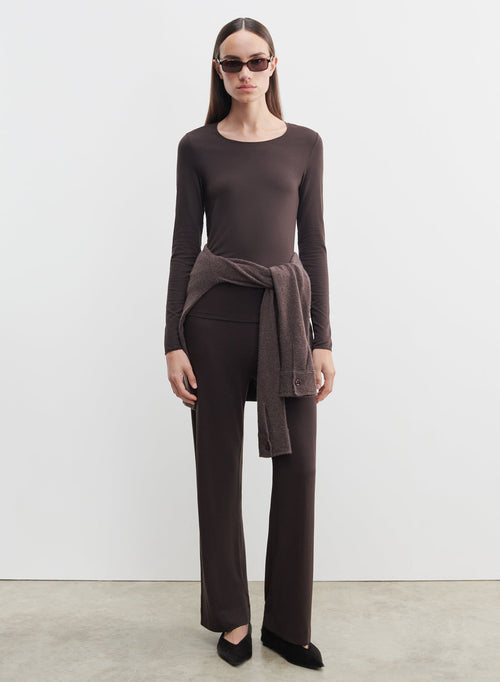Viscose and elastane T-shirt - MAJESTIC FILATURES
