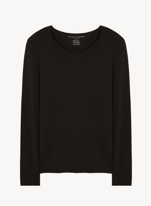Viscose and elastane T-shirt - MAJESTIC FILATURES