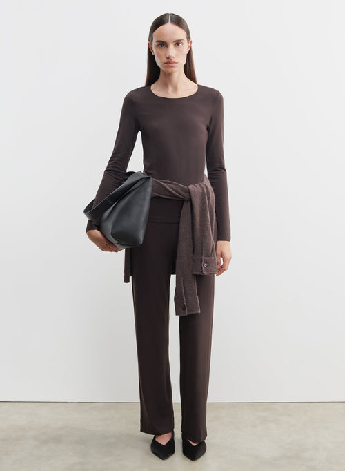 Viscose and elastane T-shirt - MAJESTIC FILATURES