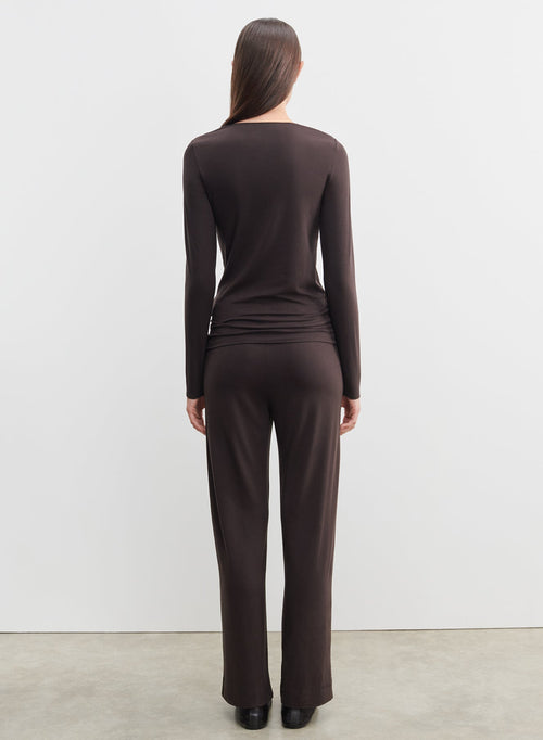 Viscose and elastane T-shirt - MAJESTIC FILATURES