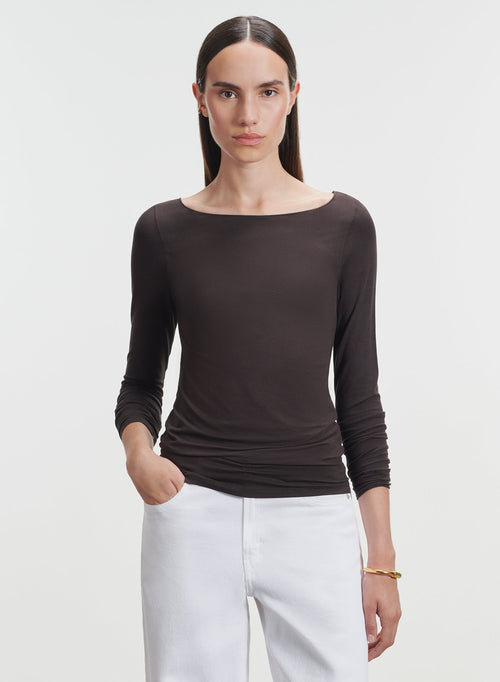 Camiseta de viscosa y elastano - MAJESTIC FILATURES