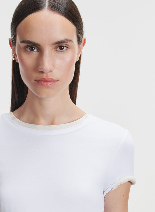 Viscose and elastane t-shirt - MAJESTIC FILATURES