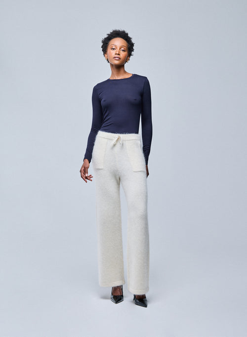 Ally T-Shirt rundhalsausschnitt aus Viskose / Elastan - MAJESTIC FILATURES