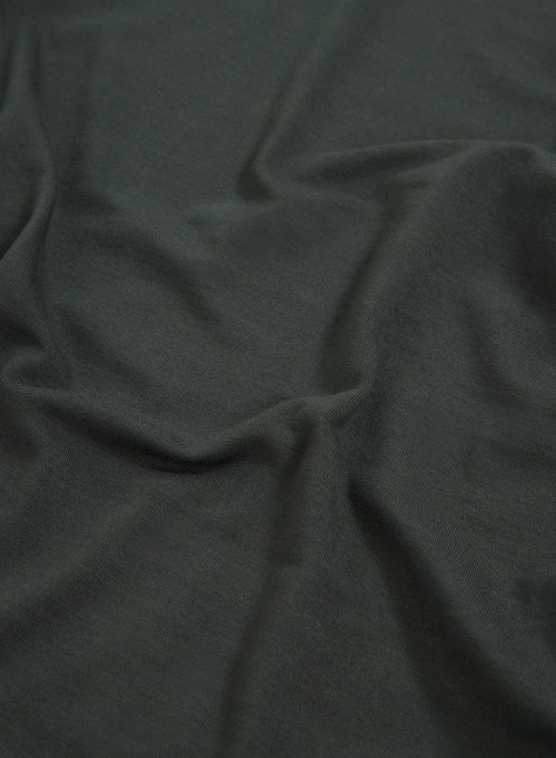 Green Ally Round Neck T-shirt in Viscose and Elastane - MAJESTIC FILATURES