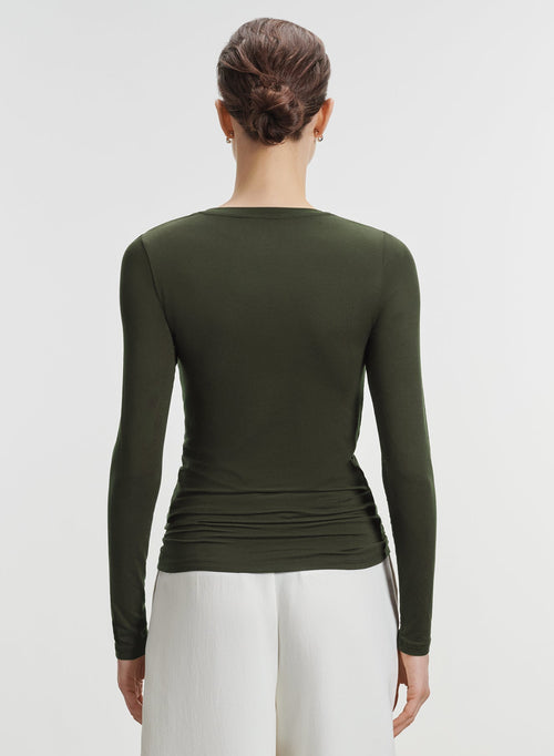 Viscose and elastane T-shirt - MAJESTIC FILATURES