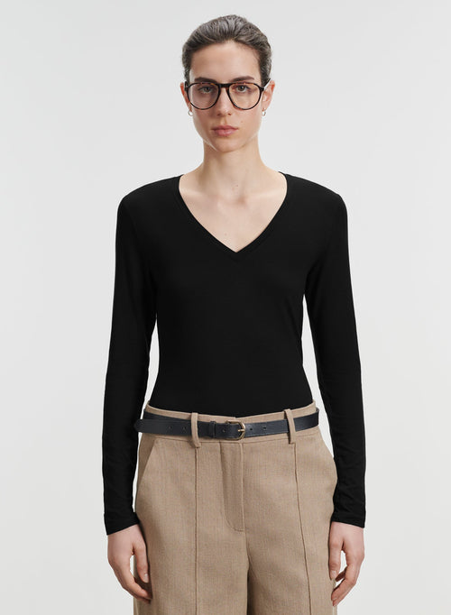 Viscose and elastane T-shirt - MAJESTIC FILATURES