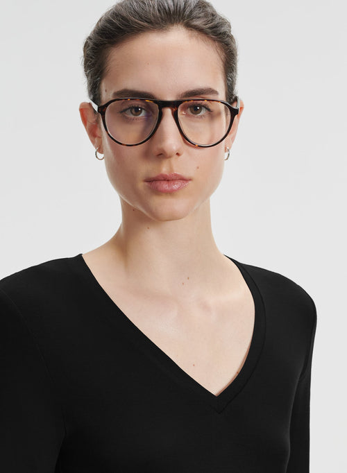Viscose and elastane T-shirt - MAJESTIC FILATURES