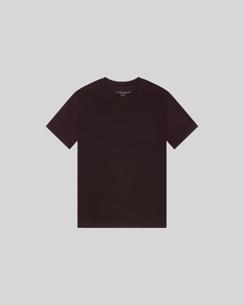 Camiseta berenjena cuello redondo manga corta viscosa / elastano - MAJESTIC FILATURES