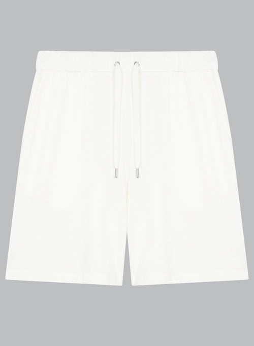 Cream Viscose / Elastane Shorts - MAJESTIC FILATURES