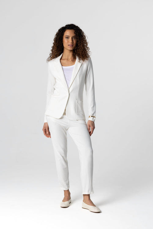 Chaqueta Cream de manga larga de viscosa/elastano - MAJESTIC FILATURES