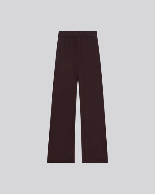 Pantalones de viscosa / elastano berenjena - MAJESTIC FILATURES