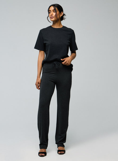 Pantalon Gris en Viscose / Elasthanne - MAJESTIC FILATURES