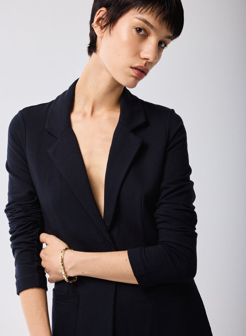 Chaqueta Marino Mangas Largas en Viscosa / Elastano - MAJESTIC FILATURES