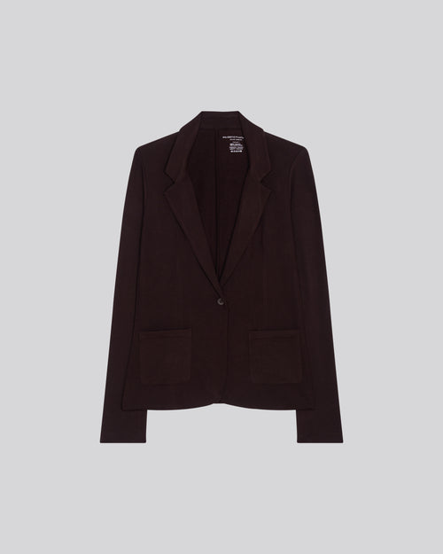Veste Aubergine Manches Longues en Viscose / Elasthanne - MAJESTIC FILATURES