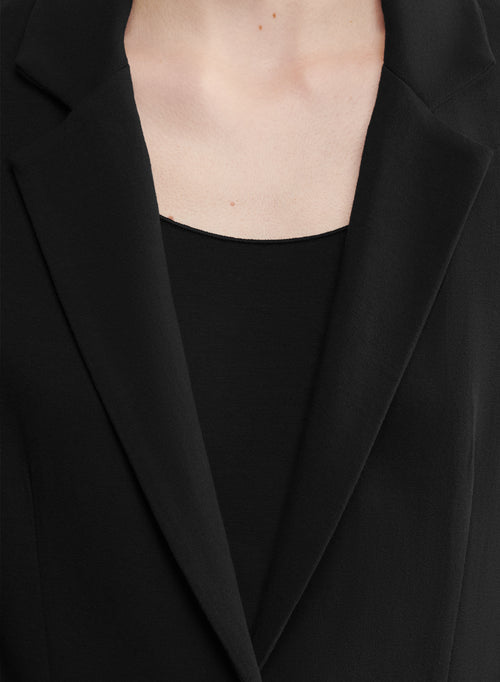 Chaqueta Negro Mangas Largas en Viscosa / Elastano - MAJESTIC FILATURES