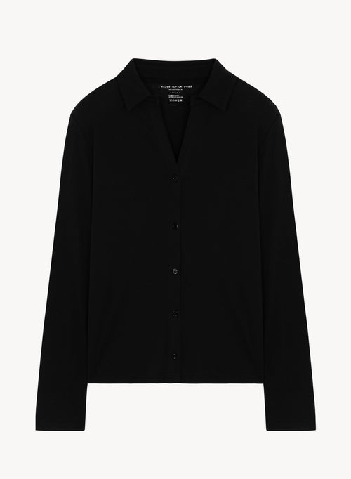 Shirt in cotton and cashmere - MAJESTIC FILATURES