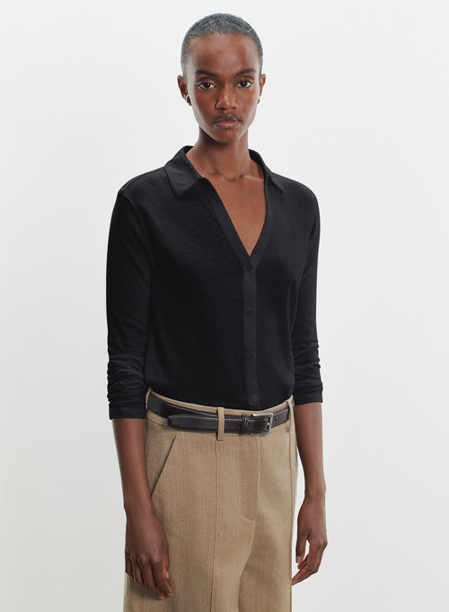 Shirt in cotton and cashmere - MAJESTIC FILATURES