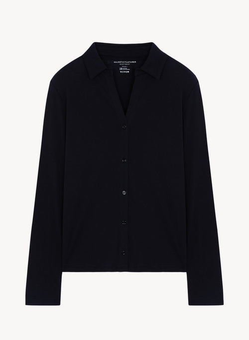 Shirt in cotton and cashmere - MAJESTIC FILATURES