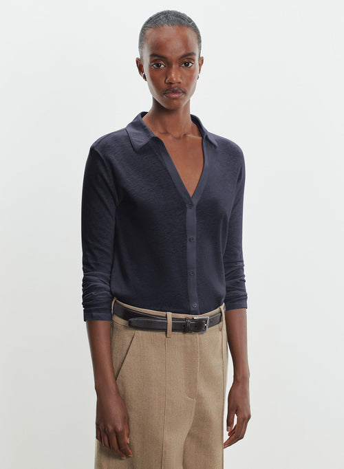 Shirt in cotton and cashmere - MAJESTIC FILATURES