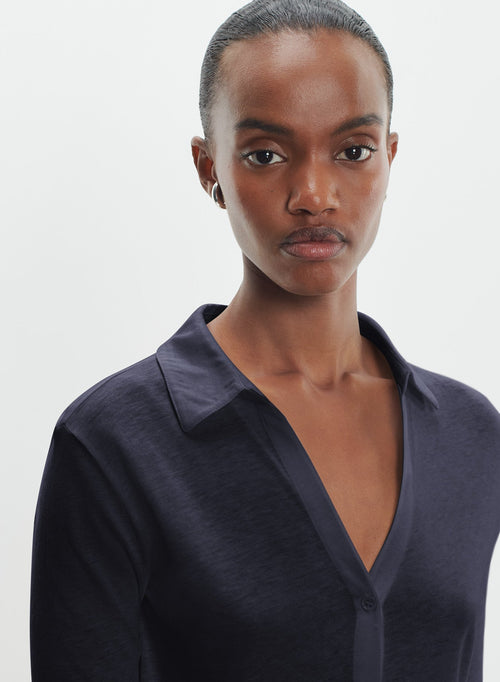 Shirt in cotton and cashmere - MAJESTIC FILATURES