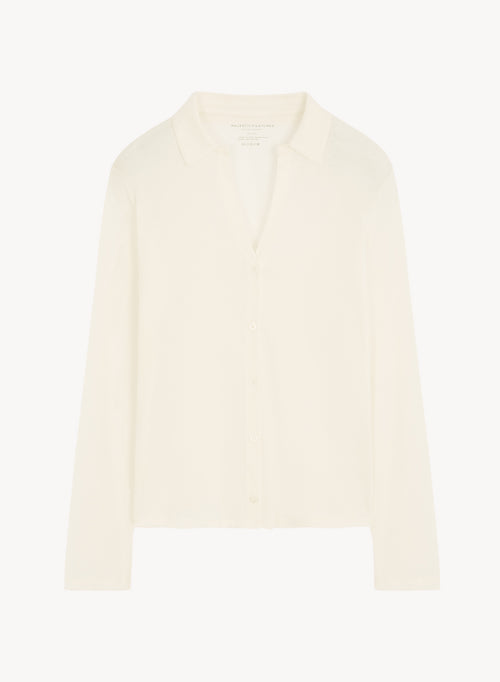 Shirt in cotton and cashmere - MAJESTIC FILATURES