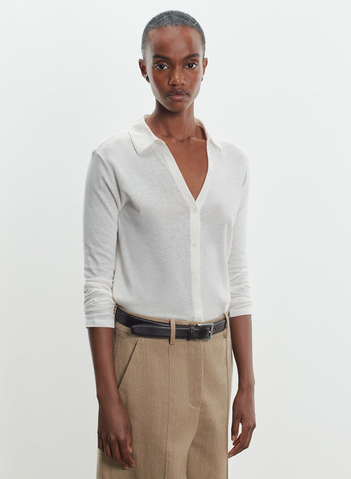Shirt in cotton and cashmere - MAJESTIC FILATURES