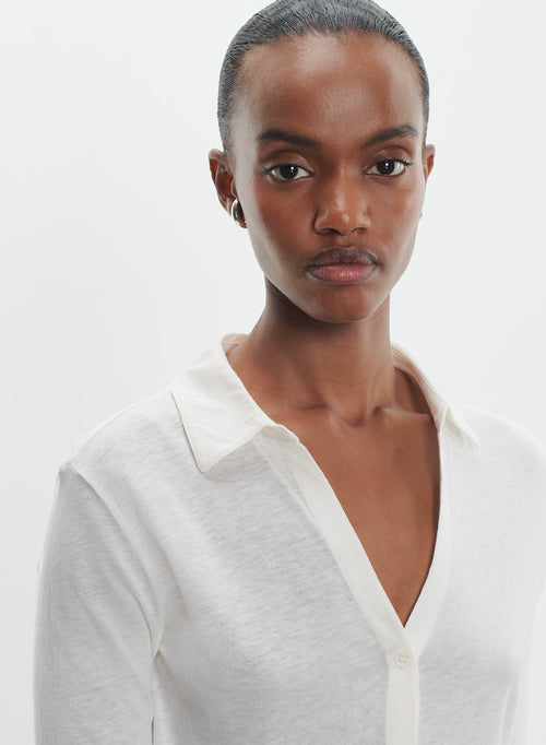 Shirt in cotton and cashmere - MAJESTIC FILATURES