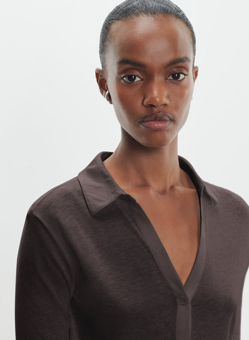 Shirt in cotton and cashmere - MAJESTIC FILATURES