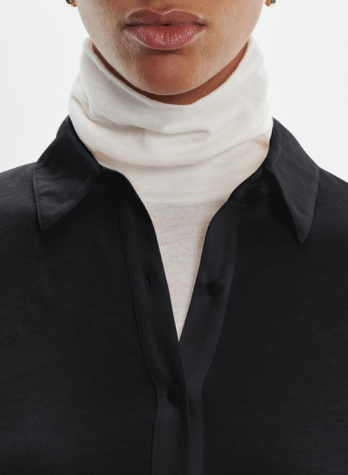 Shirt in cotton and cashmere - MAJESTIC FILATURES
