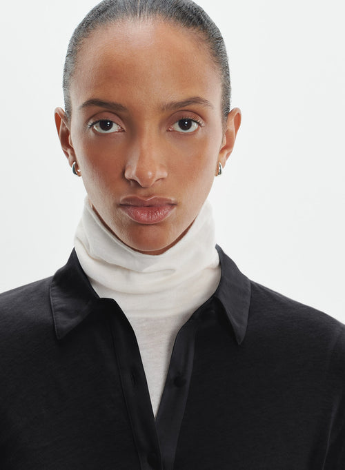 Shirt in cotton and cashmere - MAJESTIC FILATURES