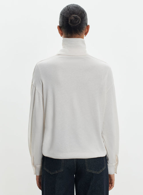 Shirt in cotton and cashmere - MAJESTIC FILATURES
