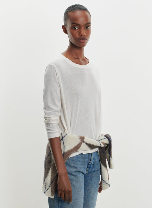 Shirt in cotton and cashmere - MAJESTIC FILATURES