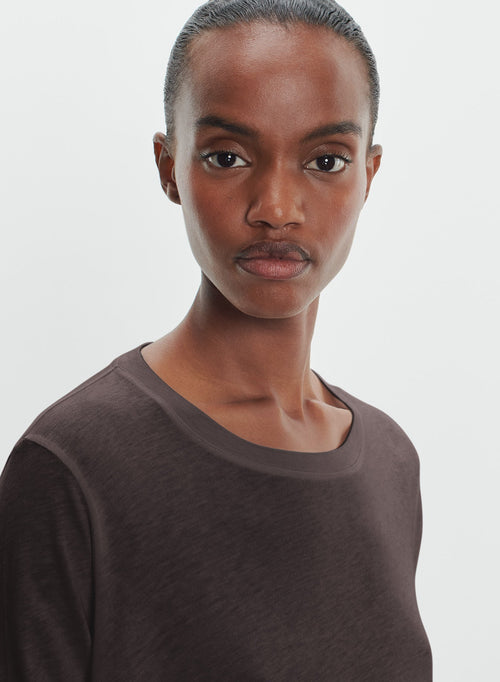 T-shirt en coton et cachemire - MAJESTIC FILATURES