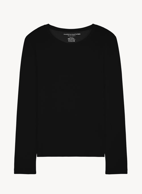 Cotton and cashmere T-shirt - MAJESTIC FILATURES