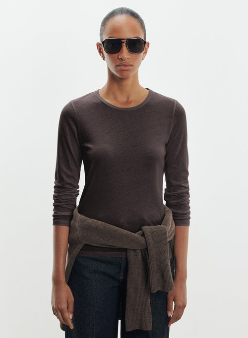 Organic cotton and cashmere T-shirt - MAJESTIC FILATURES