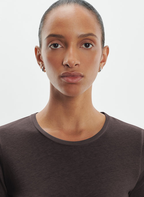 Organic cotton and cashmere T-shirt - MAJESTIC FILATURES