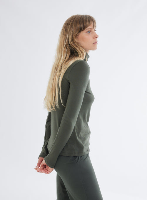 Turtleneck T-shirt - MAJESTIC FILATURES