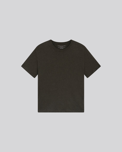 T-shirt Vert Col Rond Manches Courtes en Coton organique - MAJESTIC FILATURES