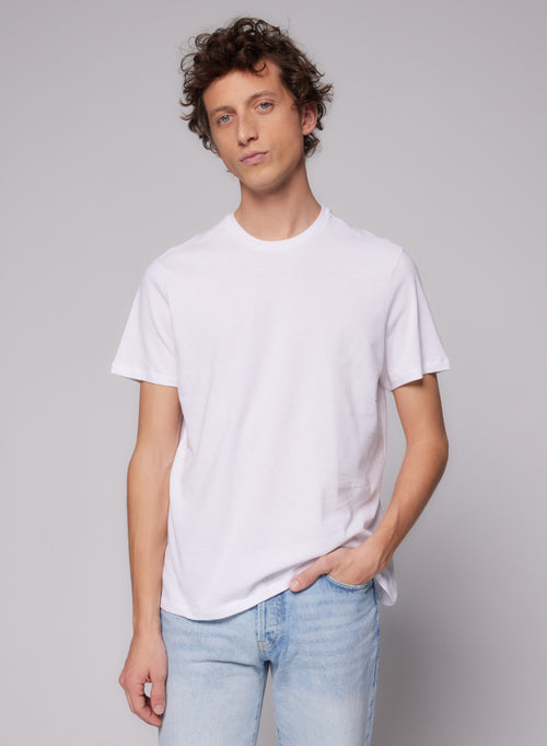 "Julien Deluxe Cotton short sleeve round neck T-shirt" - MAJESTIC FILATURES