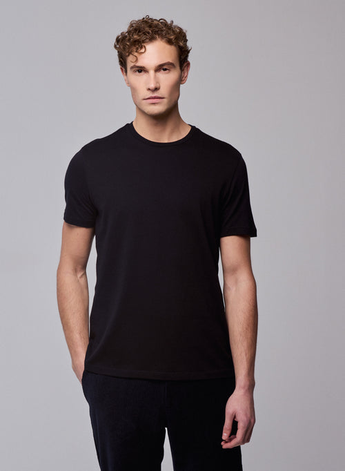 Camiseta Julien cuello redondo manga corta de Algodón Deluxe - MAJESTIC FILATURES
