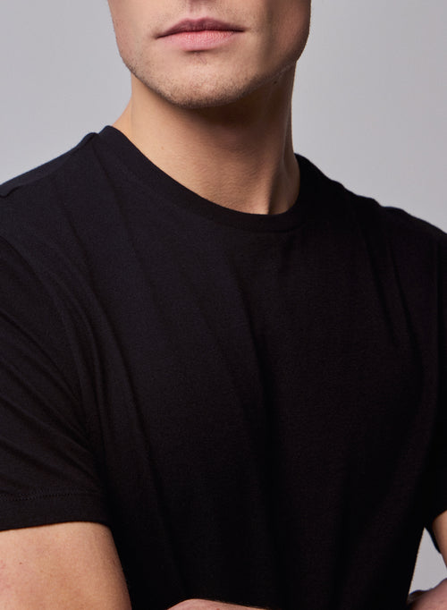 Camiseta Julien cuello redondo manga corta de Algodón Deluxe - MAJESTIC FILATURES