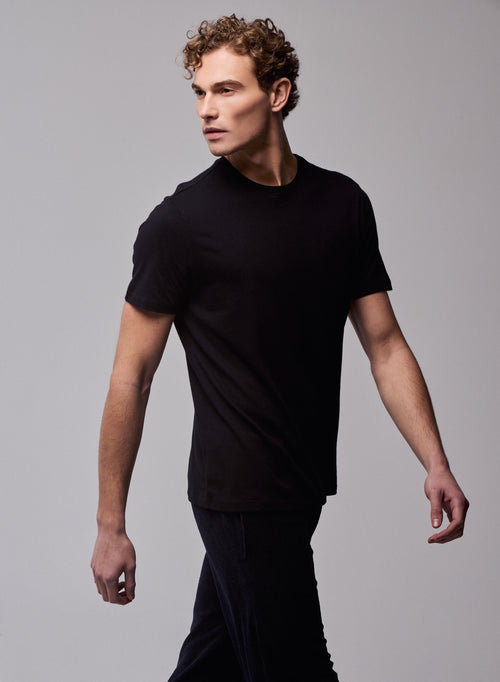 Camiseta Julien cuello redondo manga corta de Algodón Deluxe - MAJESTIC FILATURES