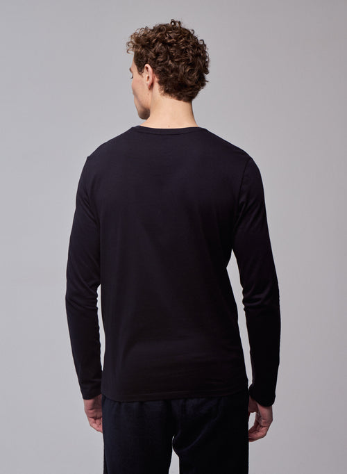 Camiseta James cuello redondo manga larga de Algodón Deluxe - MAJESTIC FILATURES