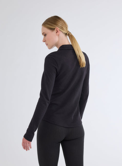 Black Long Sleeve Shirt - MAJESTIC FILATURES