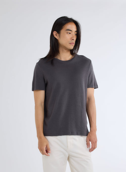 Green Round Neck Short Sleeve T-shirt - MAJESTIC FILATURES